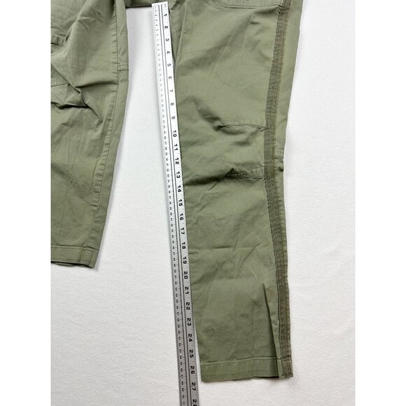 LUCKY BRAND Womens Cargo Utility Pocket Pants Size 26 Olive Side Stripe - Picture 8 of 9